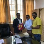 Felicitated evaluation Registrar, University of Mysore Dr. Madavan