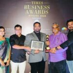 Ayur Matam team receiving Business Award from Times Group
